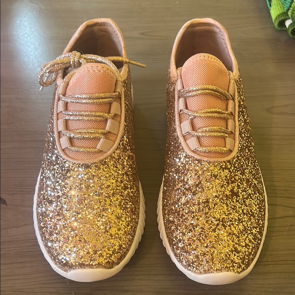 Sparkling Rose Gold Shoes - 8